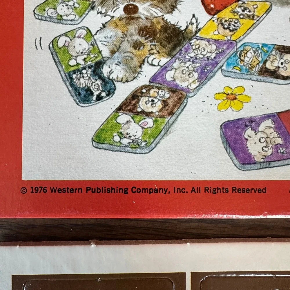Vintage 1976 Whitman‎ Animal Dominoes Complete Uncut Sheets Retro Kids Game NEW